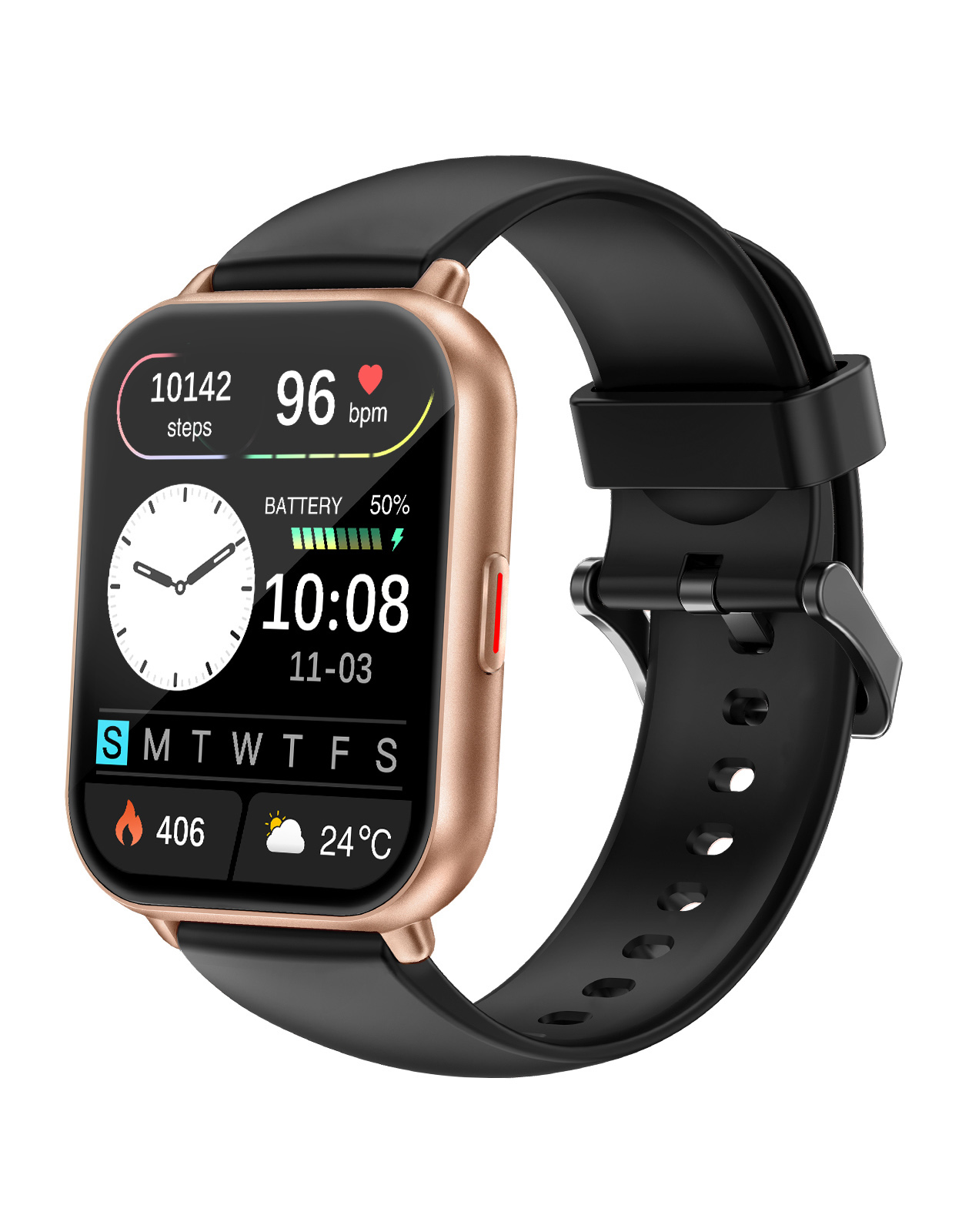 SMART WATCH ：H1 Black Gold